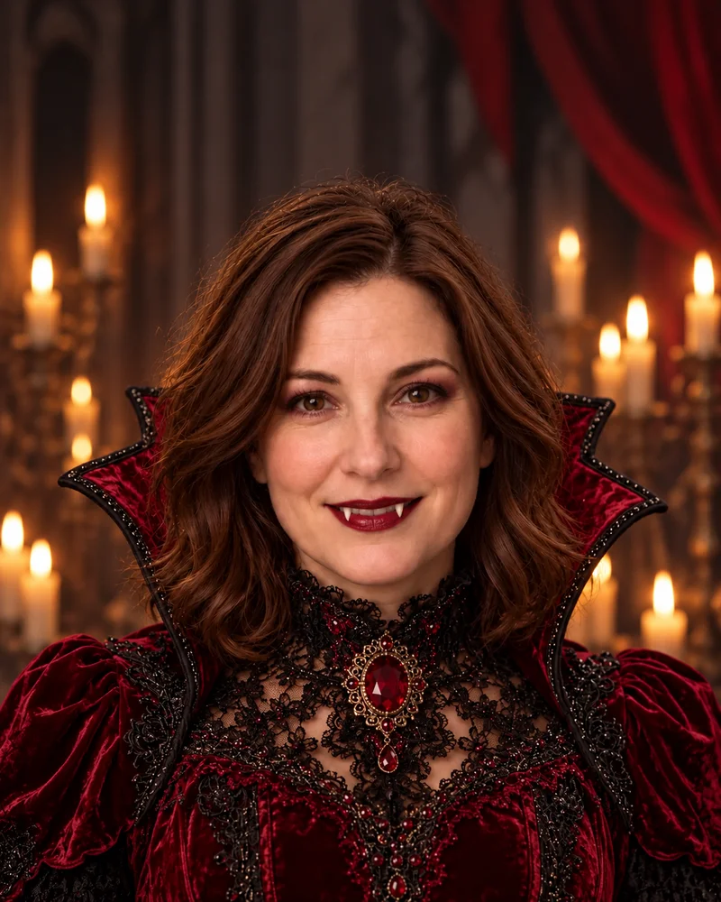 Illustrative Vampire Glam portrait